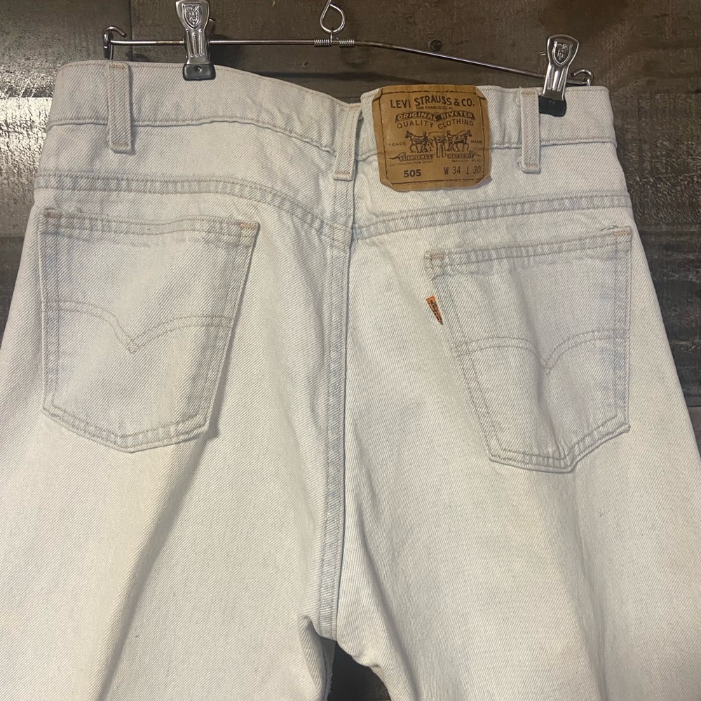 Vintage Grunge Levi's Men's 505 Orange Tag Jeans 34wx30l Made in USA
